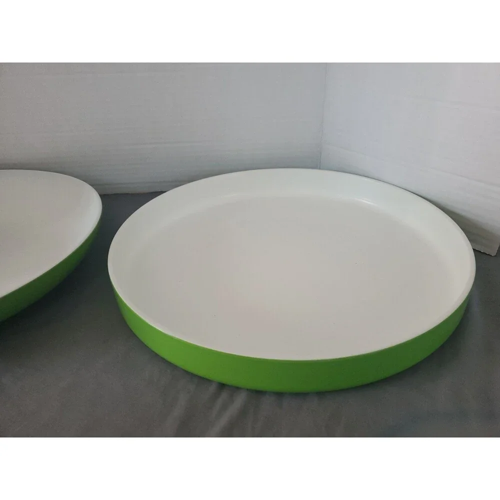 VTG MCM Georges Briard Chip and Dip Set of 2 Lime Green White Boutique Series